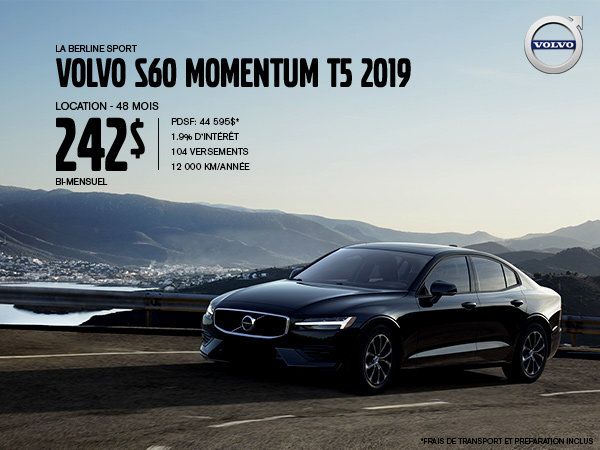 Rabais Volvo S60 - Mai 2019