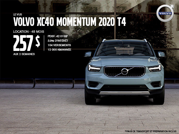 Rabais Volvo XC40 - Août 2019