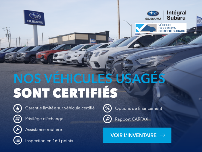 Nos Véhicule usagés sont Certifiés