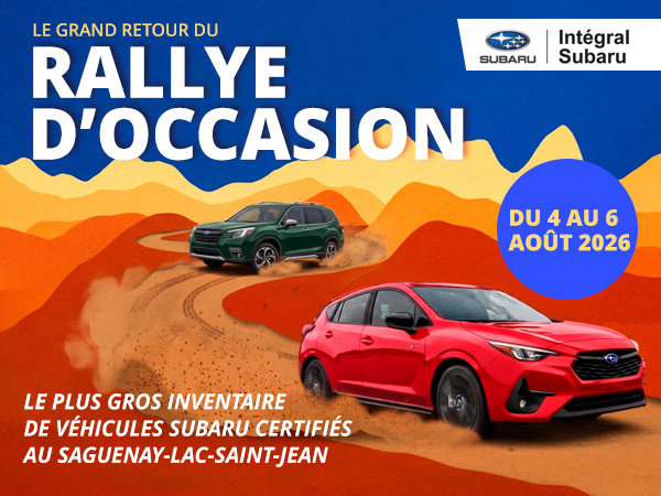Le Rallye d'Occasion est de retour