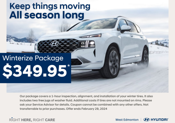 West Edmonton Hyundai in Edmonton | Winterize package