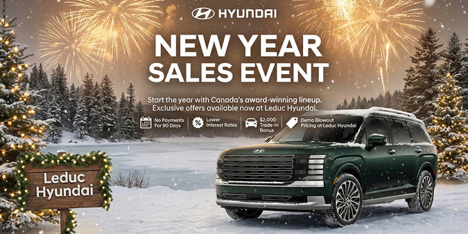 The New Year Sales Event is ON at Leduc Hyundai!