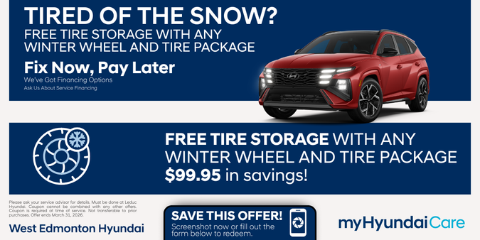 Tired of Snow? Free Tire Storage