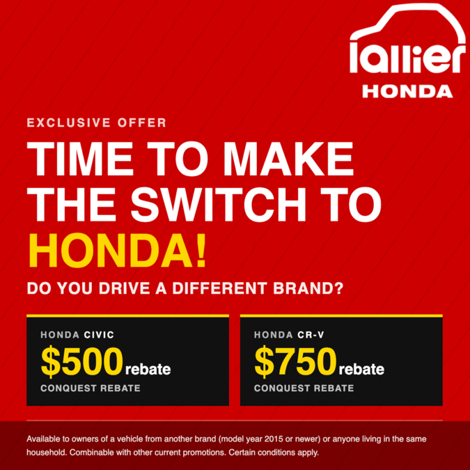 It's time to switch to Honda!