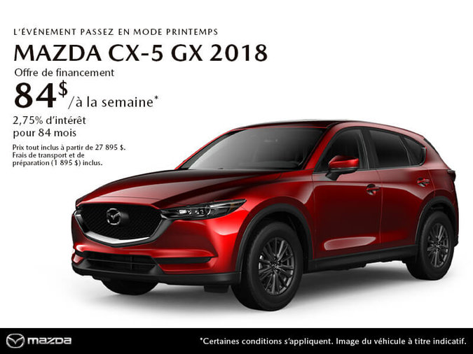 PROCUREZ-VOUS LE MAZDA CX-5 GX 2018 AUJOURD'HUI!