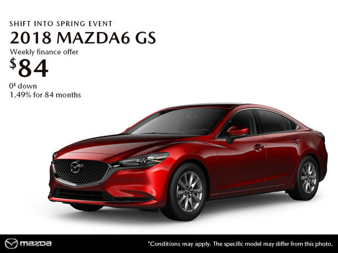 GET THE 2018 MAZDA6 GS TODAY!