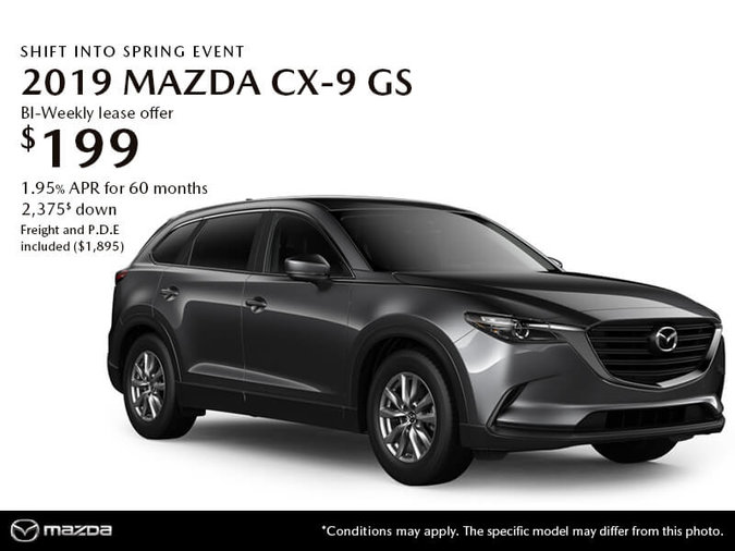 GET THE 2019 MAZDA CX-9 GS TODAY!
