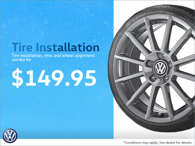 Tire Installation Combo for $149.95