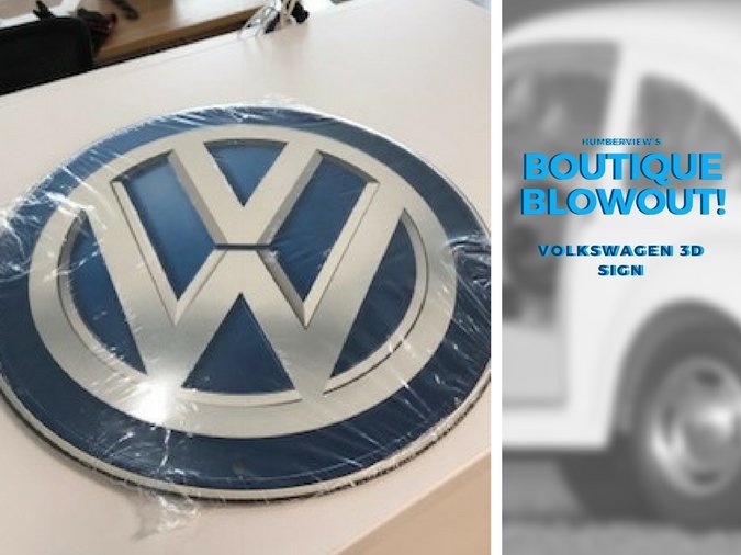 Was $13.13 NOW $8.75 - Volkswagen 3D Sign