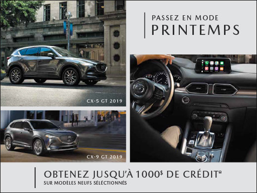 Prestige Mazda - Jusqu'à 1000$ de crédit sur les CX-3 et les CX-5 2019!