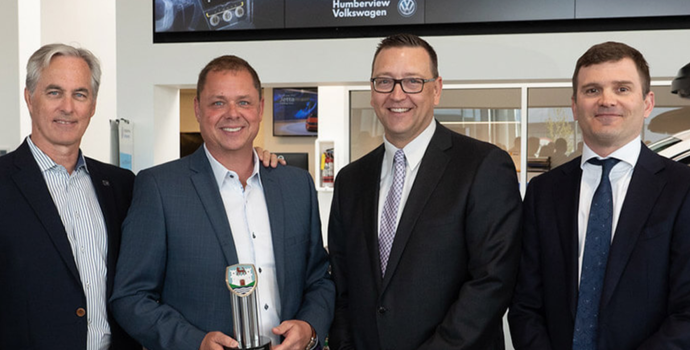 Humberview Volkswagen Wins Prestigious Award For 3rd Consecutive Year