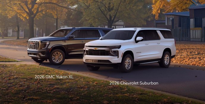 Go the Distance: 2026 Chevrolet Suburban vs. 2026 GMC Yukon XL
