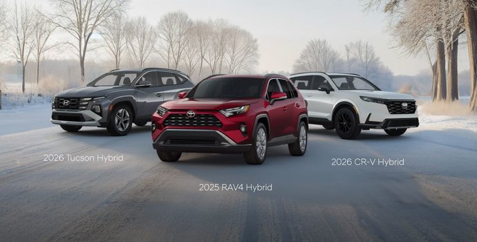 2026 Hyundai Tucson Hybrid vs. 2025 Toyota RAV4 Hybrid vs. 2026 Honda CR-V Hybrid: Which SUV Leads Ontario’s Hybrid SUV Race?