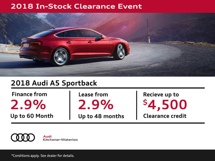Get a 2018 Audi A5 Sportback Today