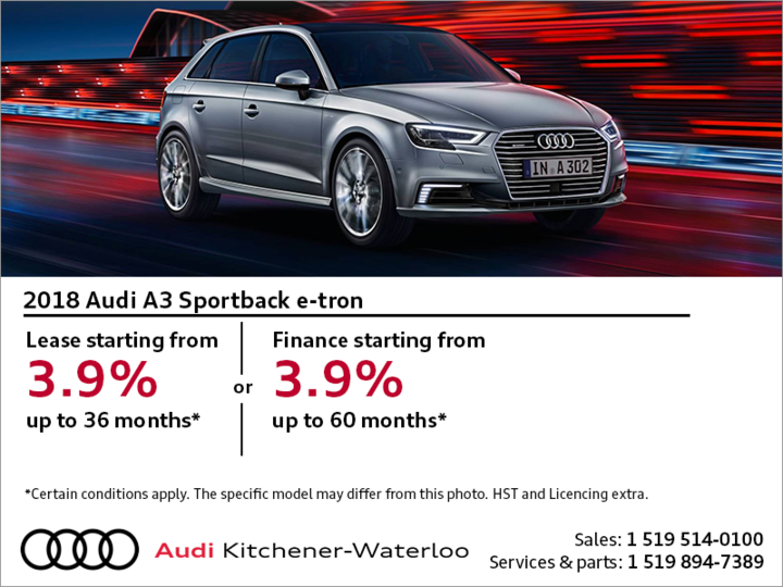 Drive the 2018 A3 Sportback e-tron today!