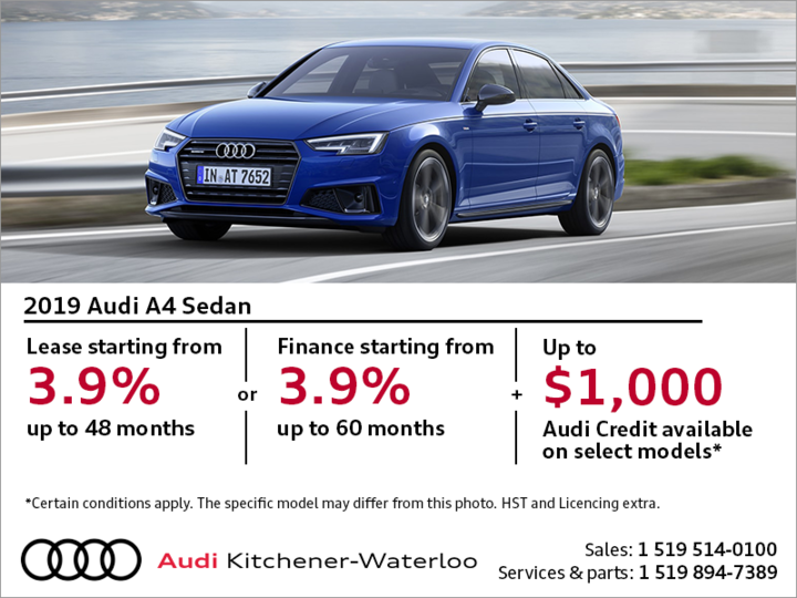 Drive the 2019 A4 Sedan today!
