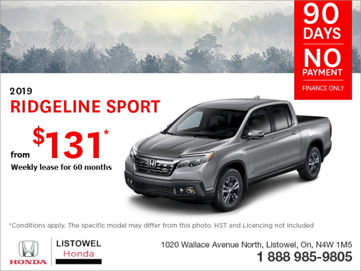 Lease the 2019 Honda Ridgeline!