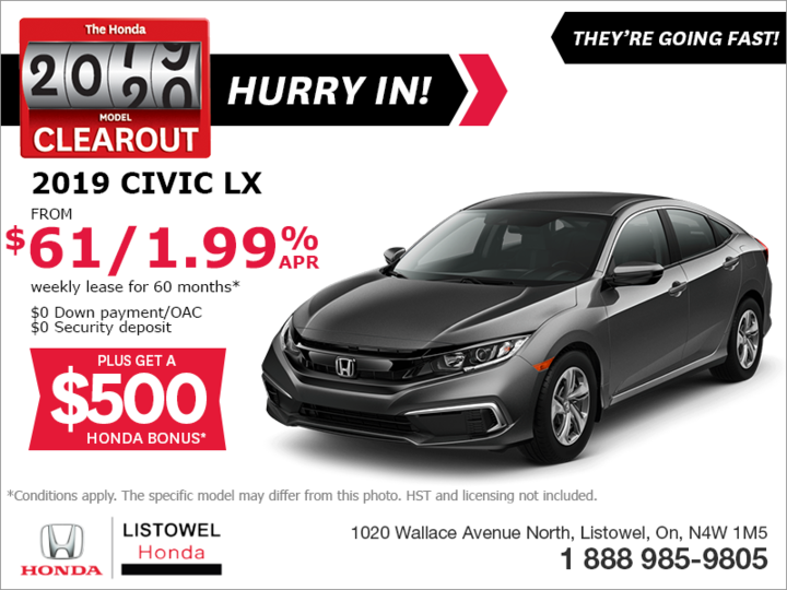 Lease the 2019 Honda Civic!