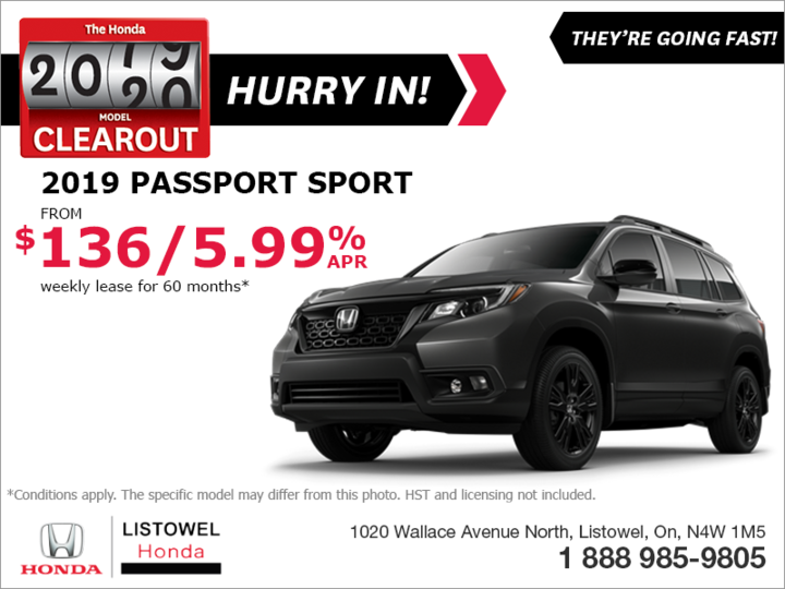 Lease the 2019 Honda Passport!