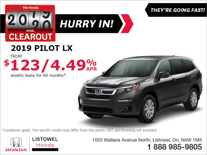 Lease the 2019 Honda Pilot!