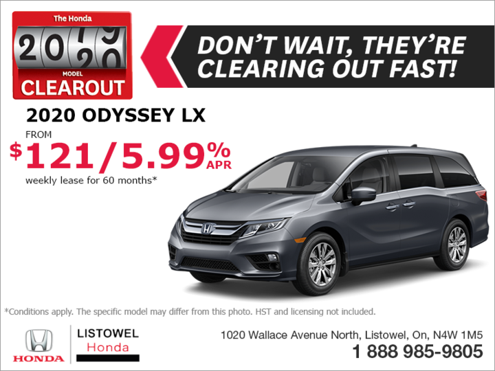 Lease the 2020 Honda Odyssey!