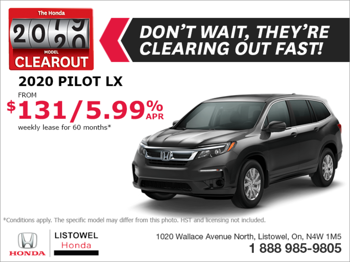 Lease the 2020 Honda Pilot!