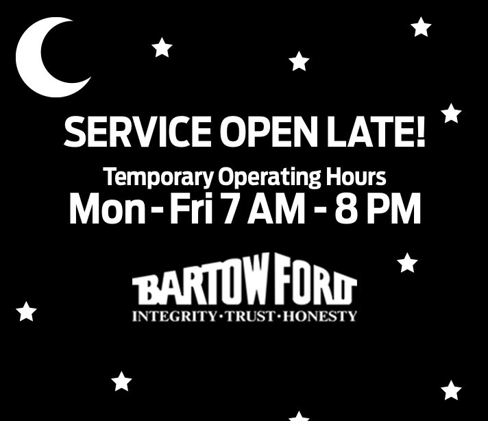 Night Service Open 'Till 8PM Bartow Ford