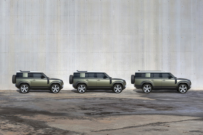Coup d’œil aux trois versions du Land Rover Defender