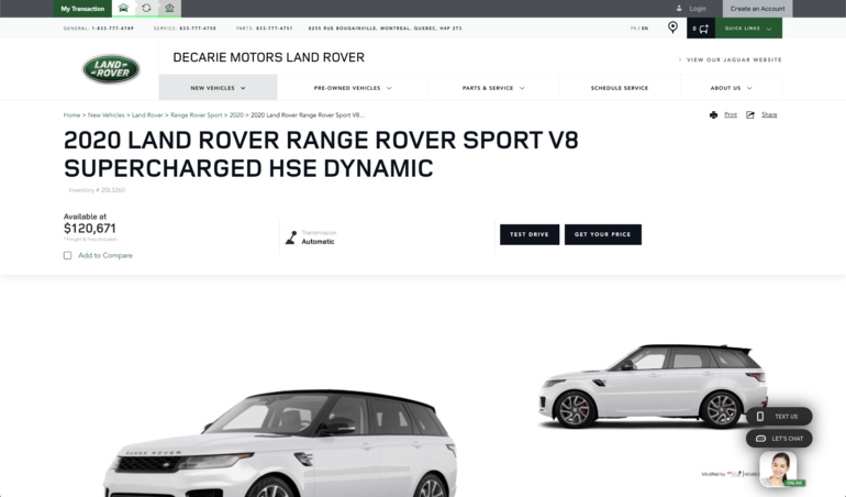 Range 2024 rover configurator