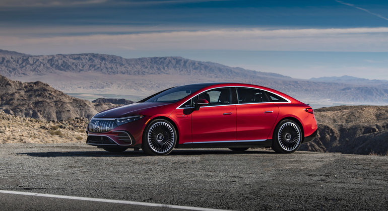 The new 2022 Mercedes-Benz EQS electric sedan has arrived in Canada