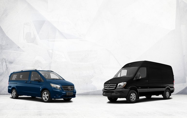 The three types of Mercedes-Benz Vans.