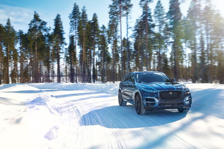 The Jaguar F-PACE in Winter Conditions
