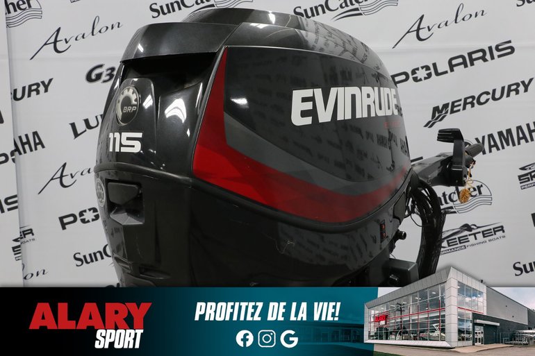 Evinrude 115 HP ( 2 TEMPS ) TILLER X-LONG (25 POUCES) 2017
