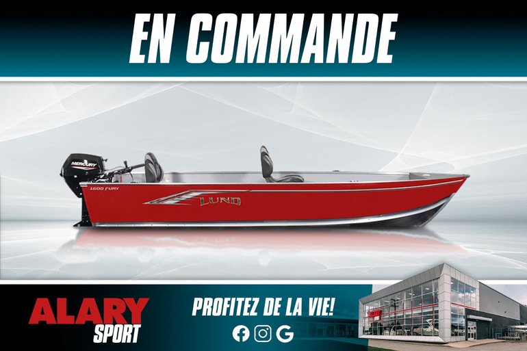 2026 LUND 1600 Fury Tiller + MERCURY 40 HP & remorque
