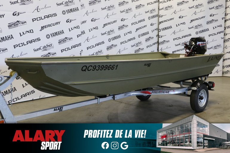 2025 LUND JON BOAT Z1440M + MERCURY 20 HP & remorque