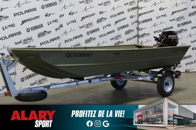 LUND JON BOAT Z1440M + MERCURY 20 HP & remorque 2025