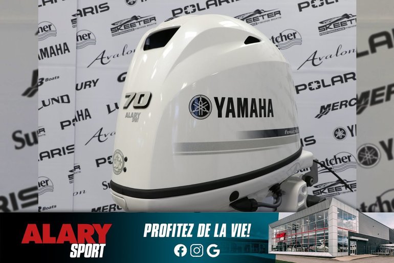 2025 Yamaha F70LA2 BLANC, LONG (20 POUCES)