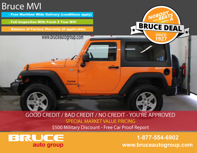 Used 2012 Jeep Wrangler Sport 3 6l 6 Cyl 6 Spd Manual 4x4 2 Door