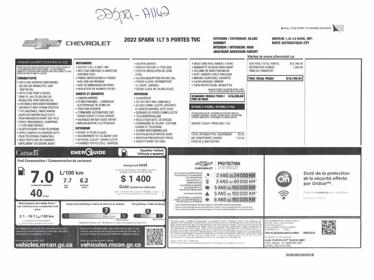 2022 Chevrolet Spark