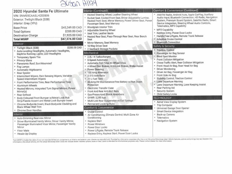 2020 Hyundai Santa Fe