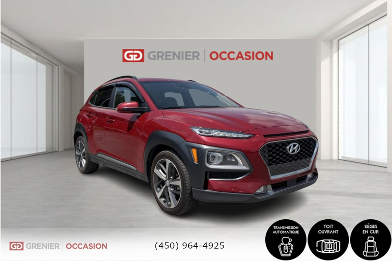 Hyundai Kona Ultimate Cuir Toit Ouvrant AWD Bas Kilométrage 2021