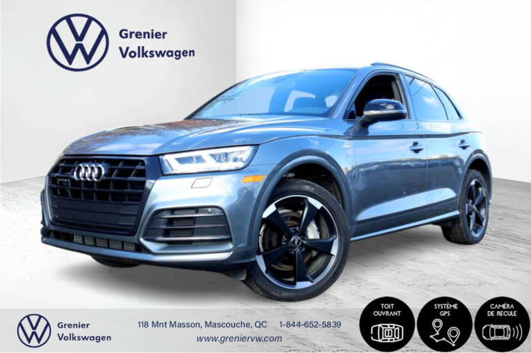 2020 Audi Q5 Progressiv, Titanium, Cuir, Toit, Black optic