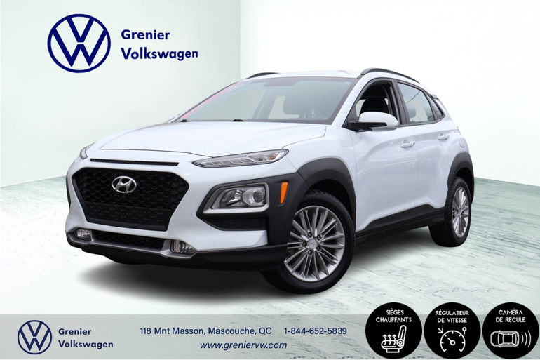 2019 Hyundai Kona Preferred, AWD, Bas kilo, Carplay, Caméra