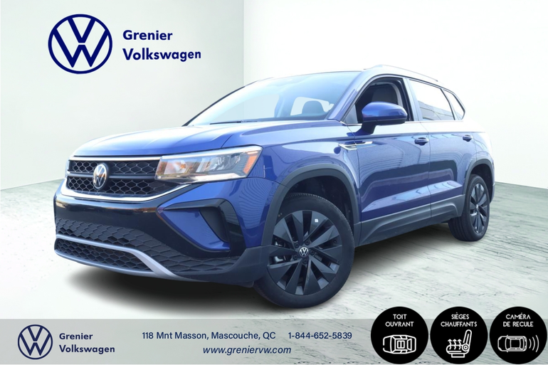 Volkswagen TAOS Comfortline, Toit, Carplay, Banc chauffants 2024