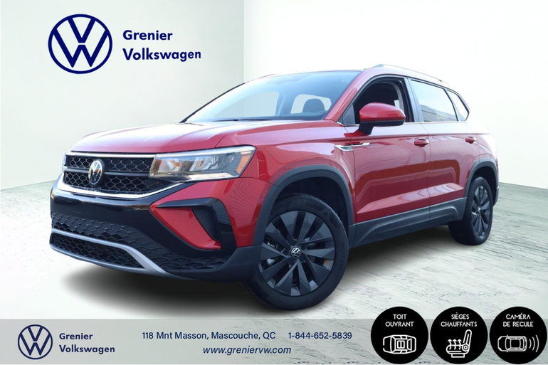 Volkswagen TAOS Comfortline, Toit, Carplay, Banc chauffants 2024