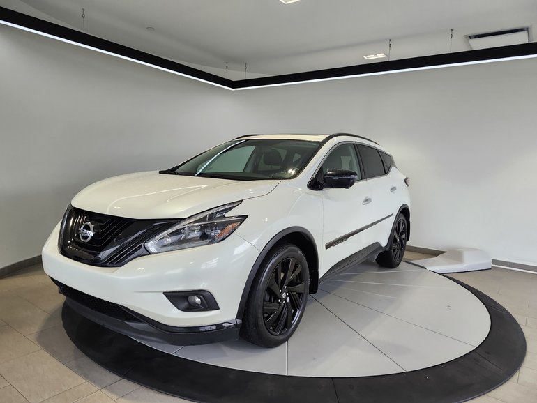 Nissan Murano Midnight Edition + TOIT + CUIR + CARPLAY + BAS KM 2018