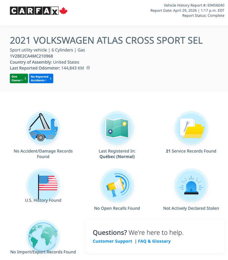 2021 Volkswagen Atlas Cross Sport