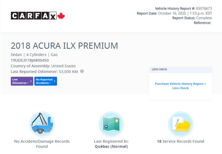 2018 Acura ILX