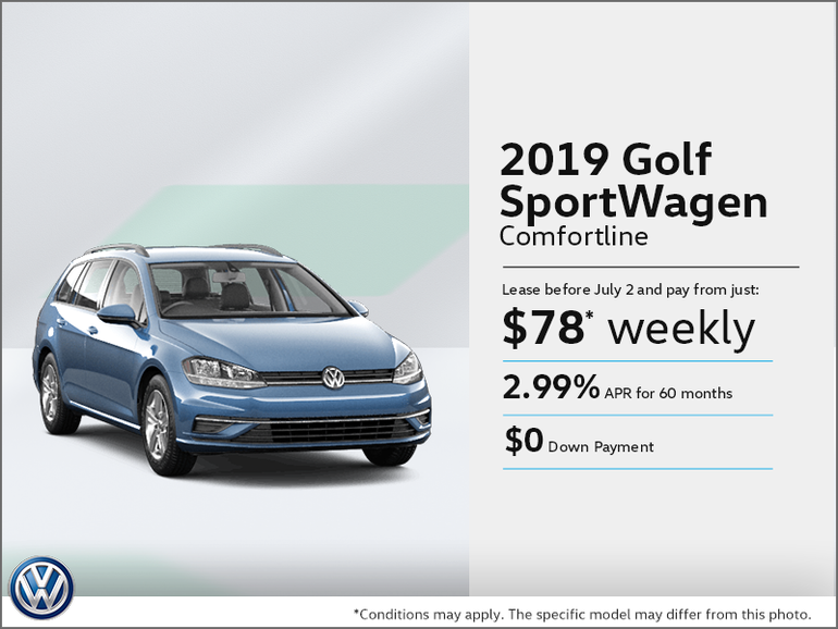 Get the 2019 Golf SportWagen!