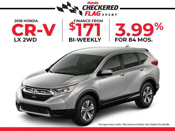 Financez le Honda CR-V pour 171$ aux deux semaines!